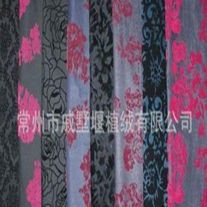 紫色花紋植絨印花面料 _紫色花紋植絨印花面料批發_紫色花紋植絨印花面料供應_紫色花紋植絨印花面料價格-紫色花紋植絨印花面料